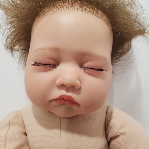 Sleeping 20 Inch Silicone Baby Realistic Cloth Torso Life-Like Baby Doll - Picture 2 of 16